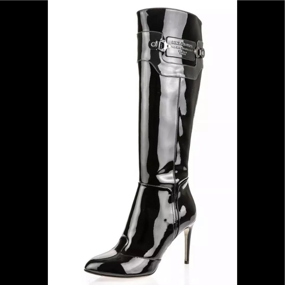 D&G Leather Boots 🔥❗️NEW ❗️A SHOW  STOPPER 🔥Limit Edit 37.5 RETAIL$2500🔥GorG - Picture 8 of 11